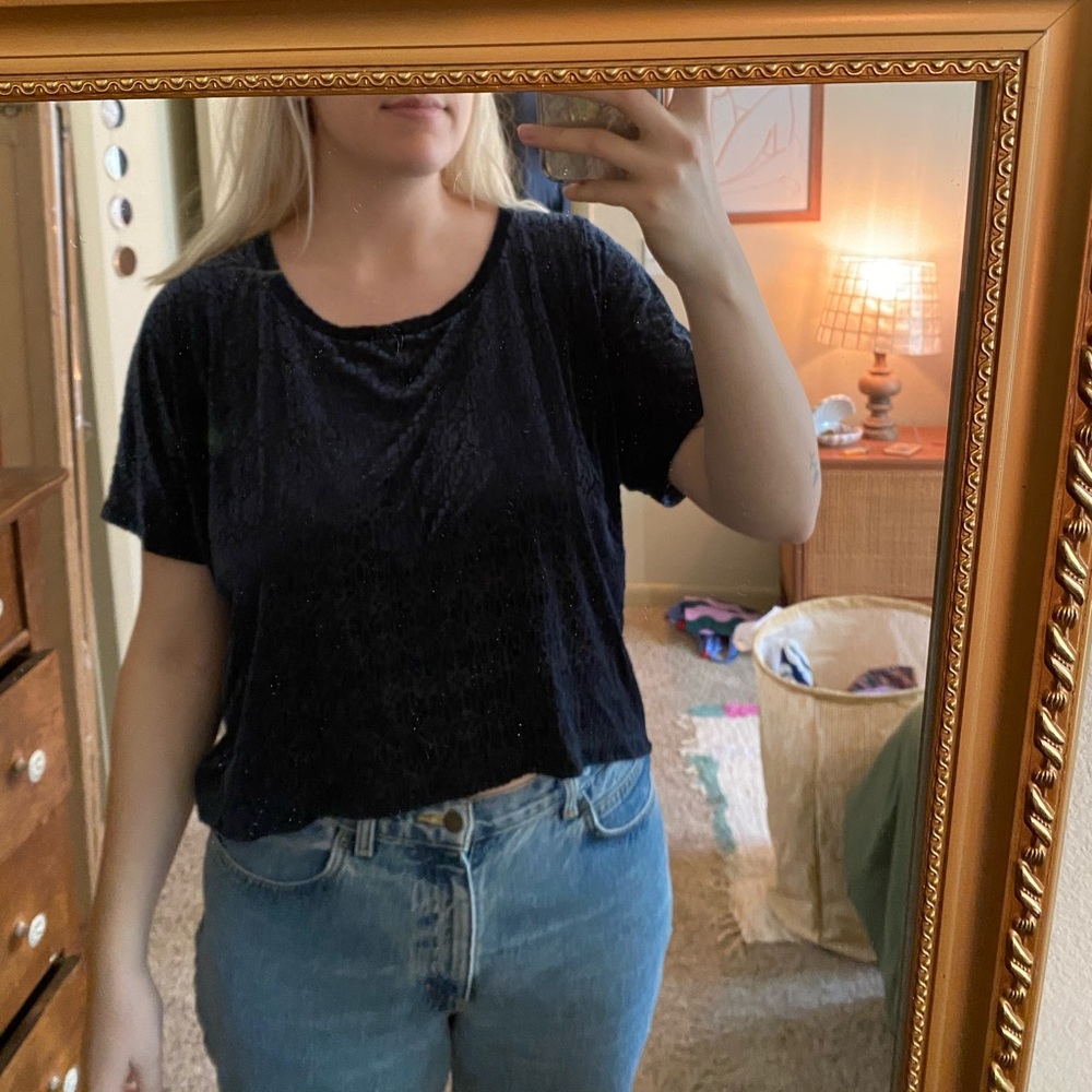 velvet textured top